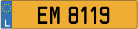 Trailer License Plate